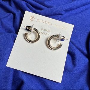 Kendra Scott feather weight gold hoop earrings